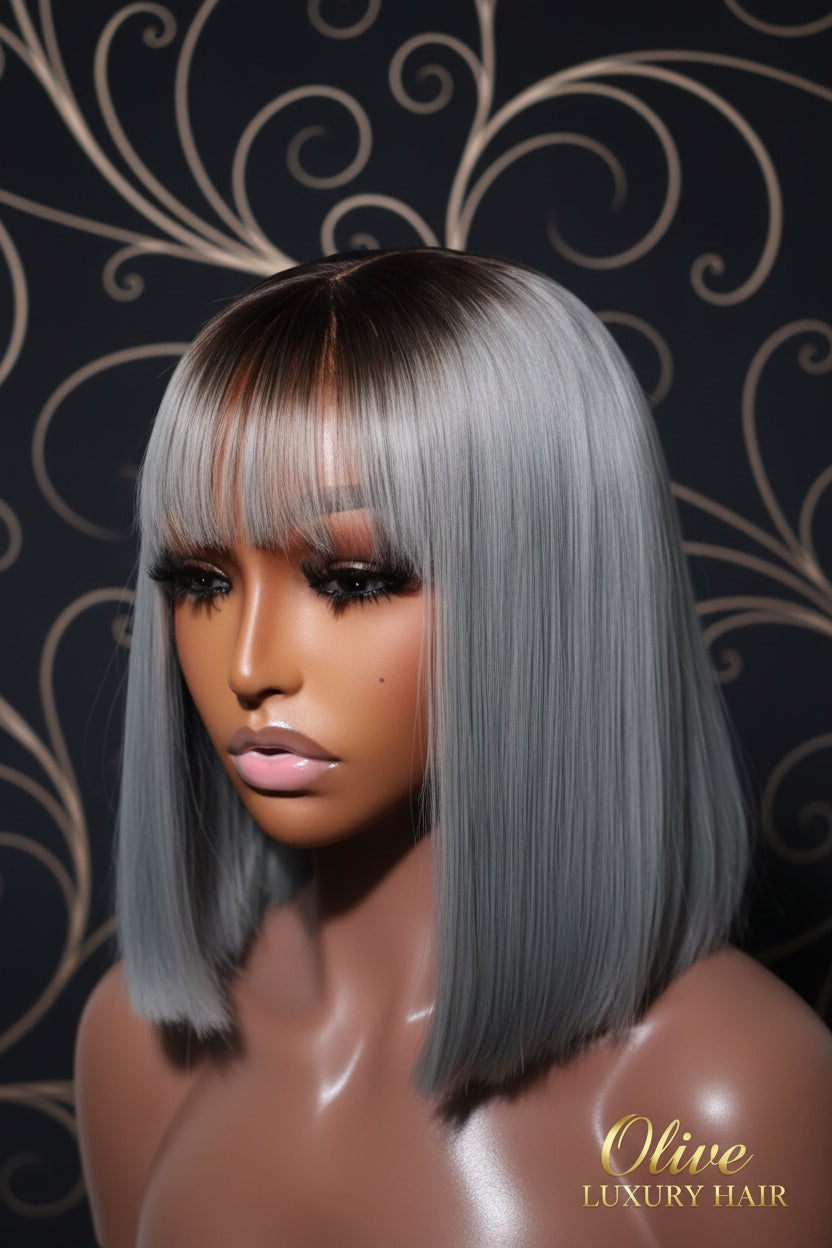 Chinese Bob Ombre Gray